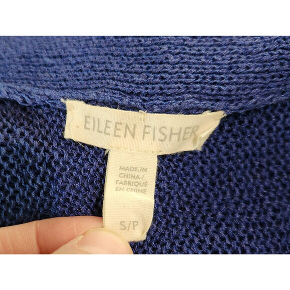 Eileen Fisher Linen Cropped Cardigan Size Small - Picture 5 of 5